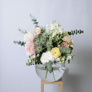 Charmant bouquet de fleurs fraîches, tons pastels